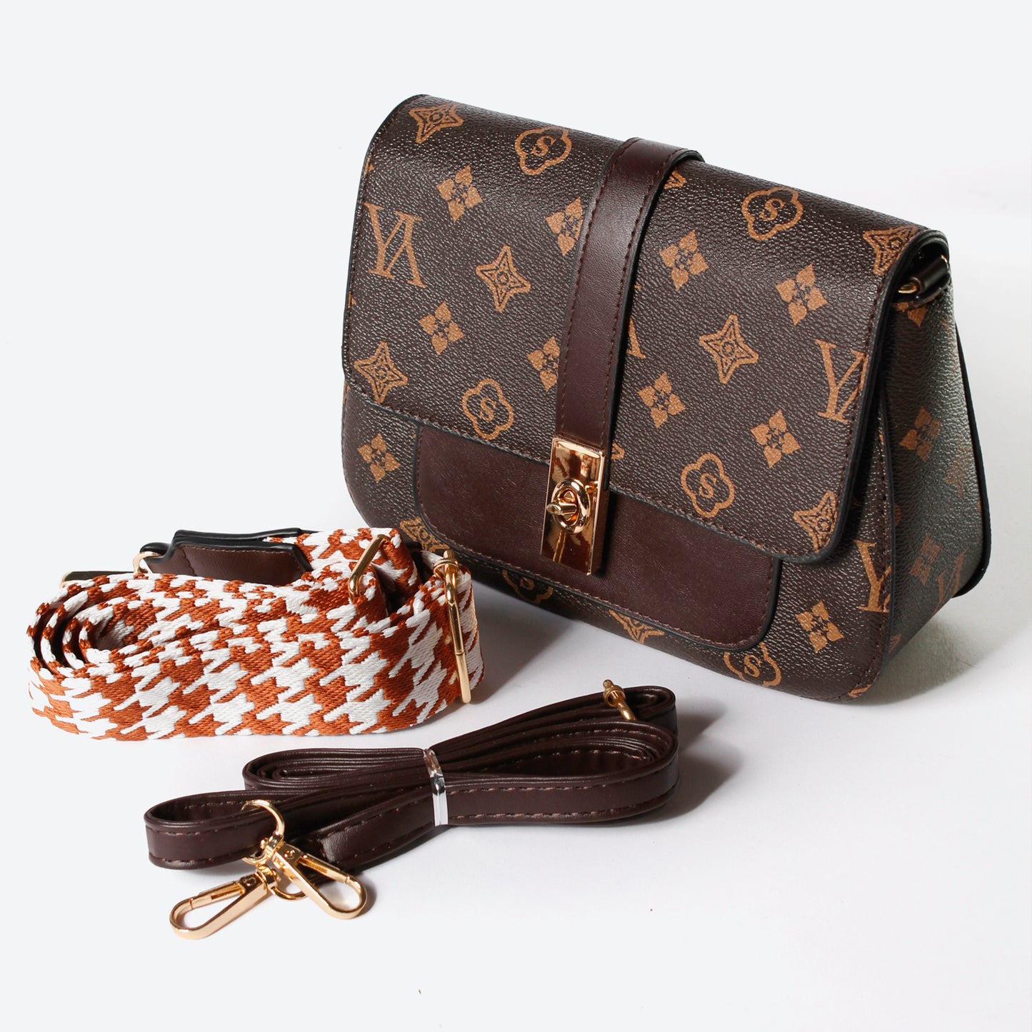 Bolso Manos Libres L22 – Estilo Diario con Toques Dorados