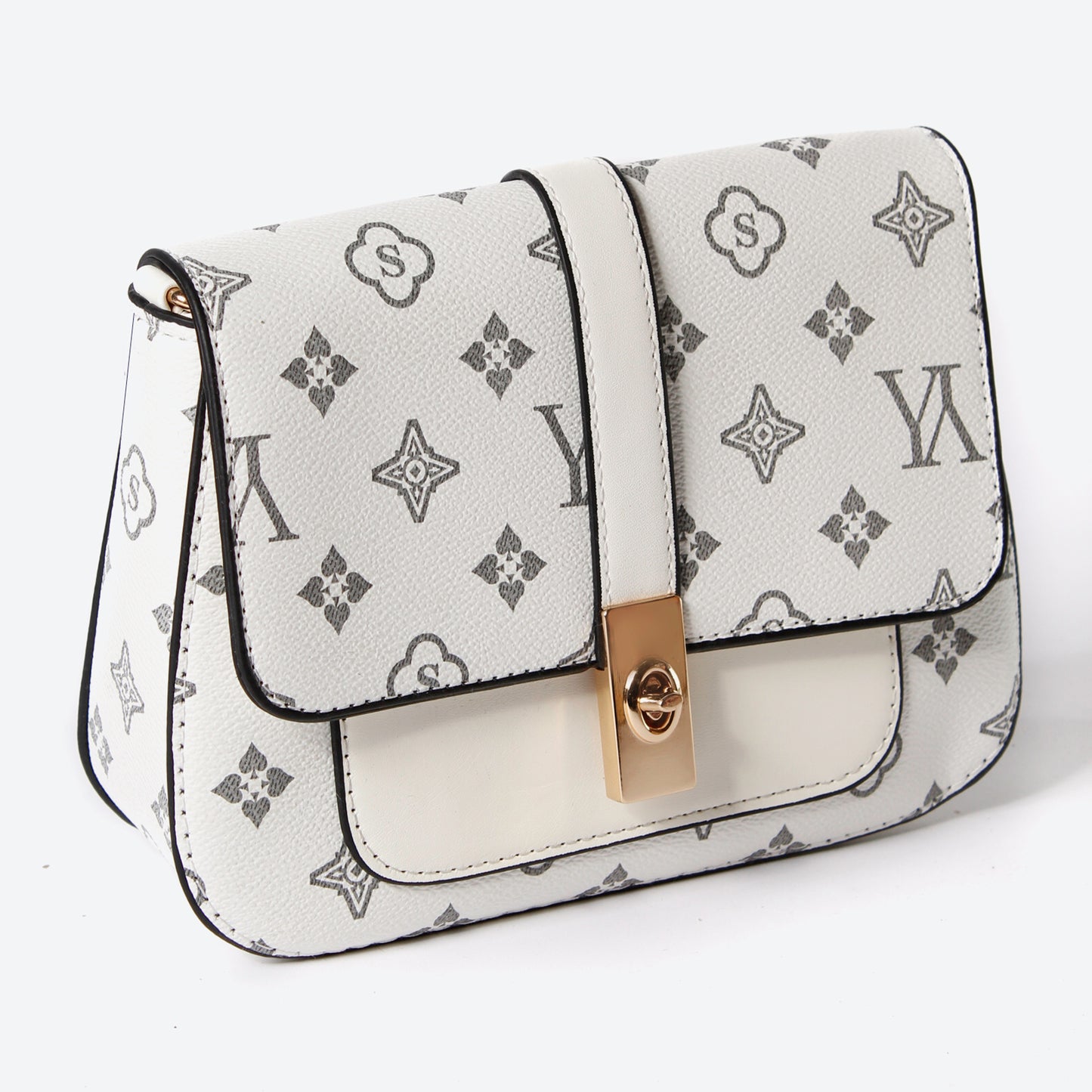 Bolso Manos Libres L22 – Estilo Diario con Toques Dorados